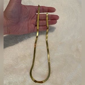 925 sterling silver and gold herringbone chain